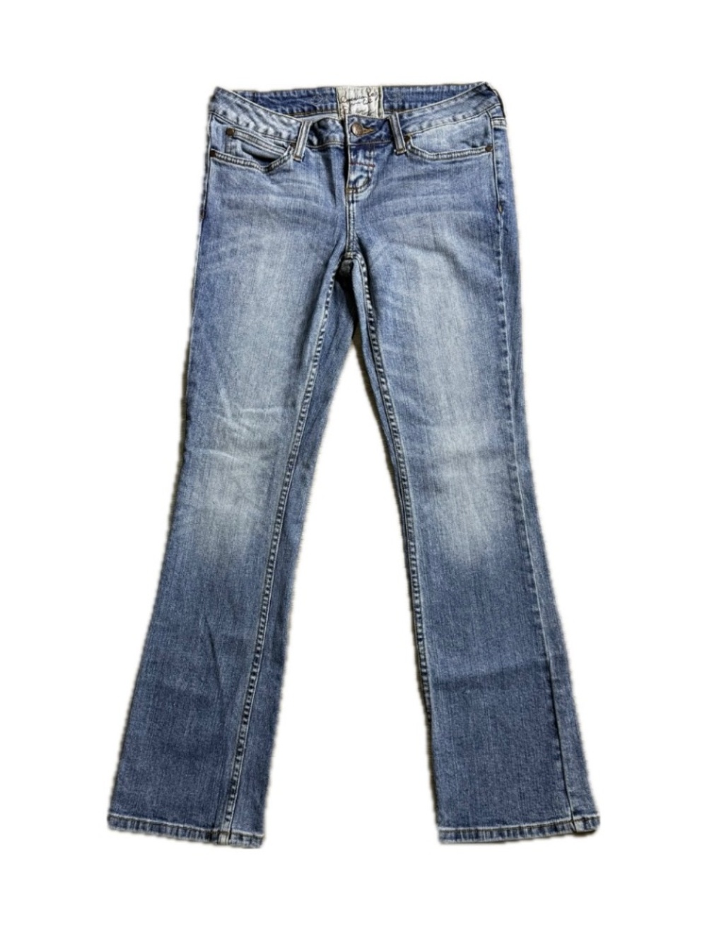 American Rag Cie Vintage Low Rise Bootcut Jeans Size 3S Blue Stretch Denim Y2K